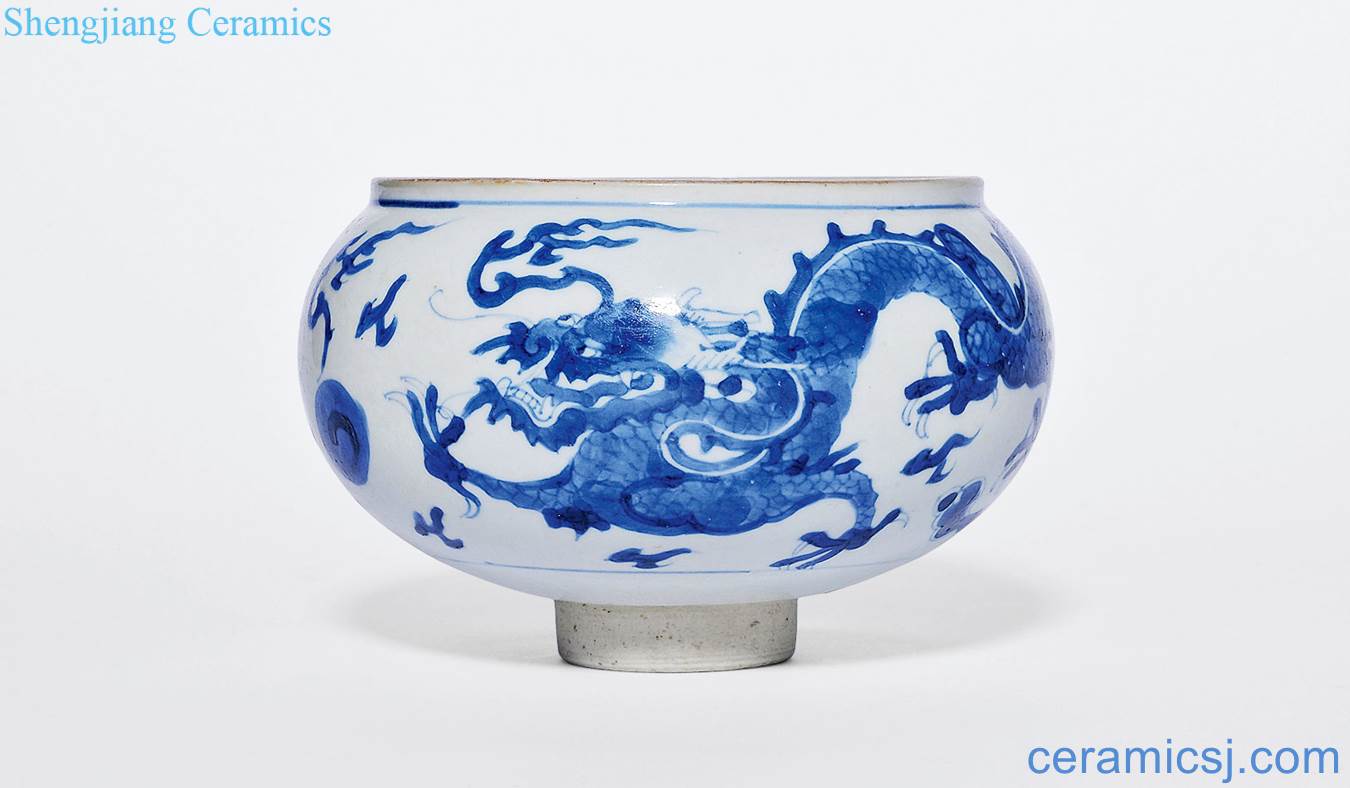 The qing emperor kangxi Blue and white YunLongWen water bowls
