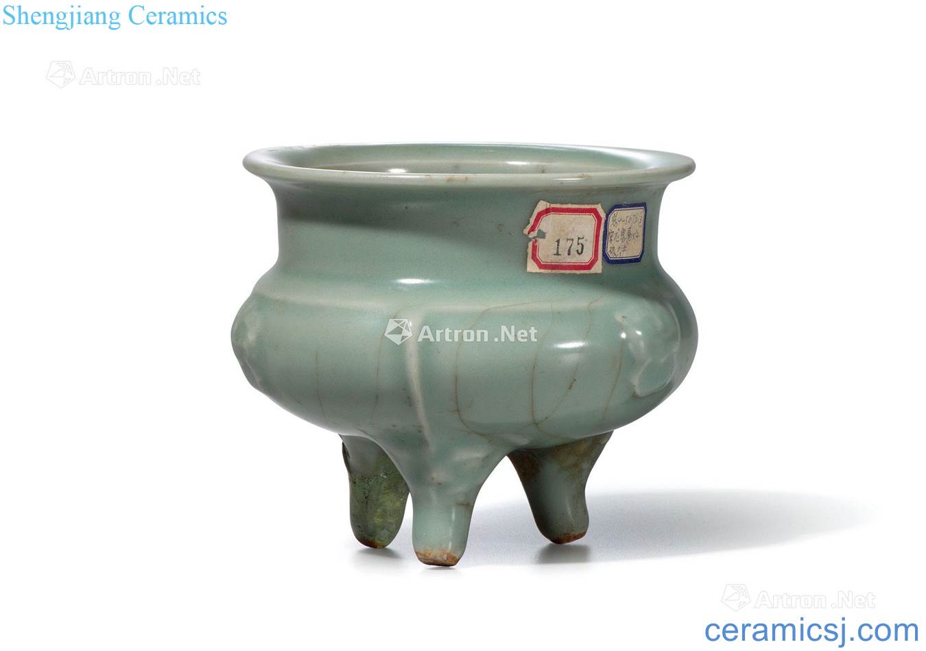 yuan Longquan celadon green glaze model shop first by furnace