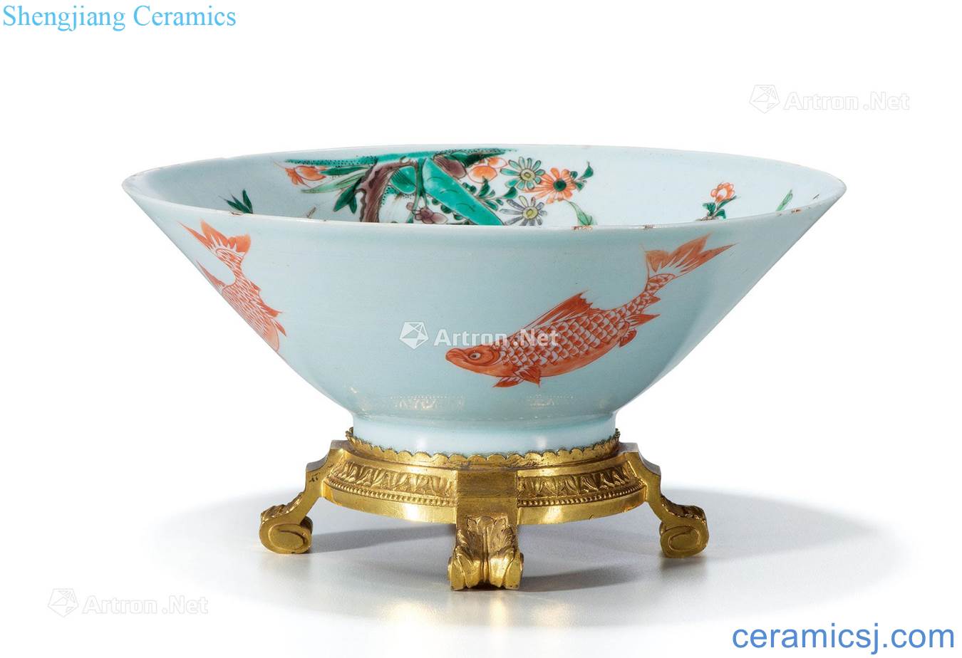 The qing emperor kangxi Colorful flowers butterfly poetry hat to bowl