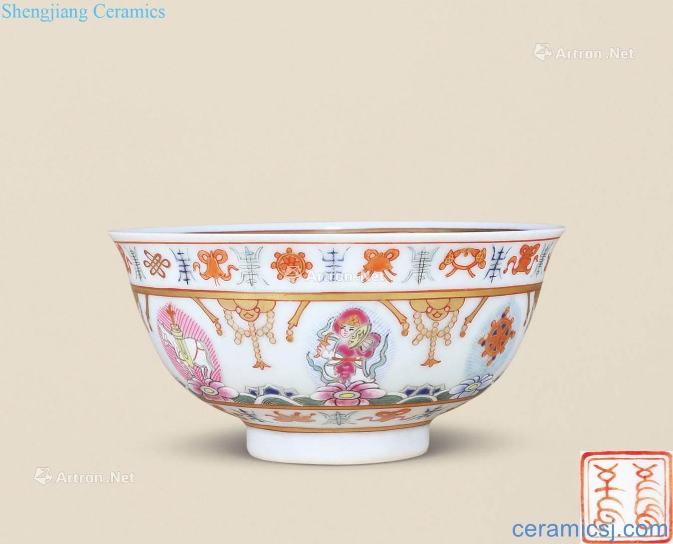 In late qing pastel wreaths all green-splashed bowls