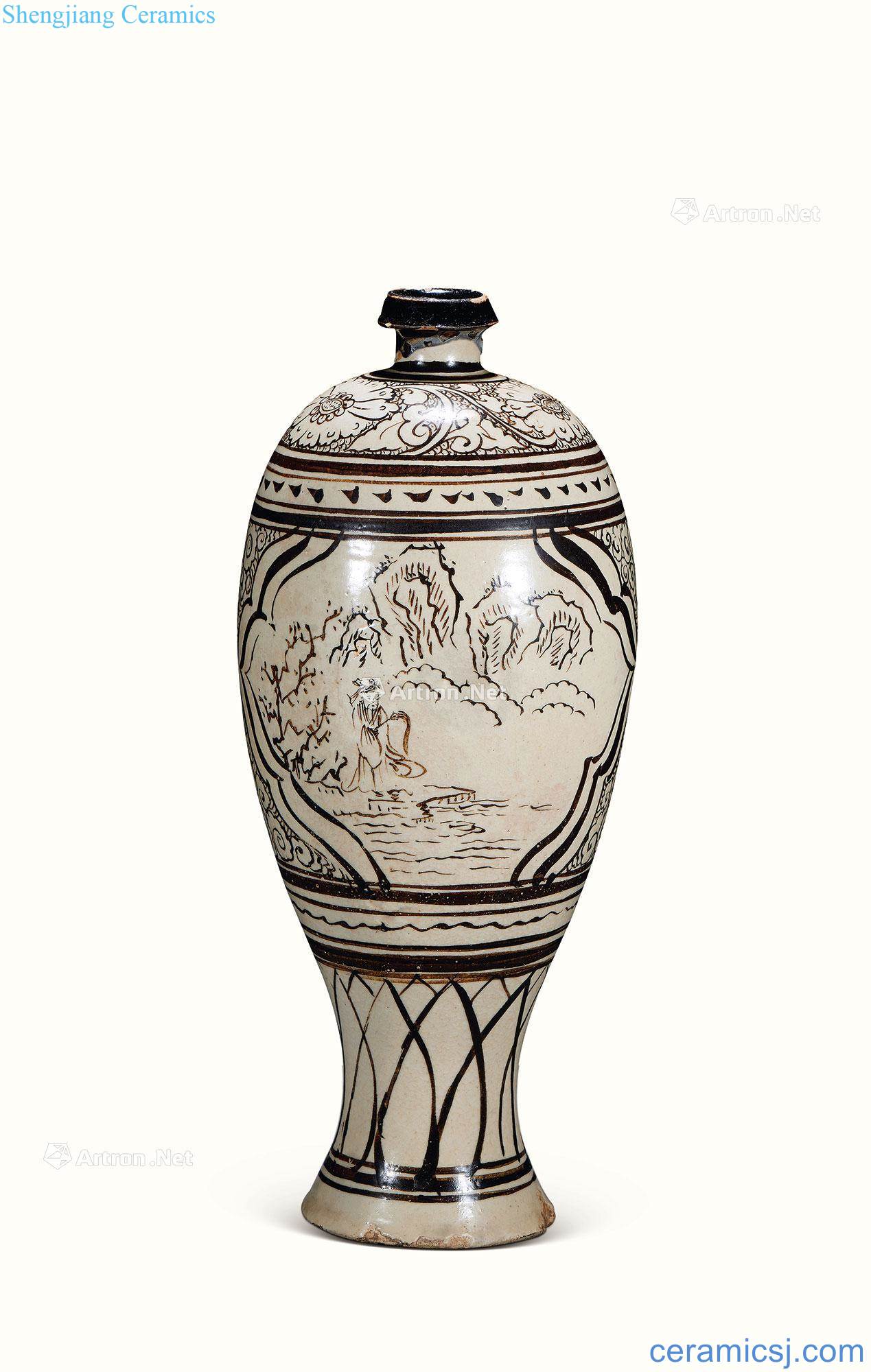 Ming stories of magnetic state kiln plum bottle