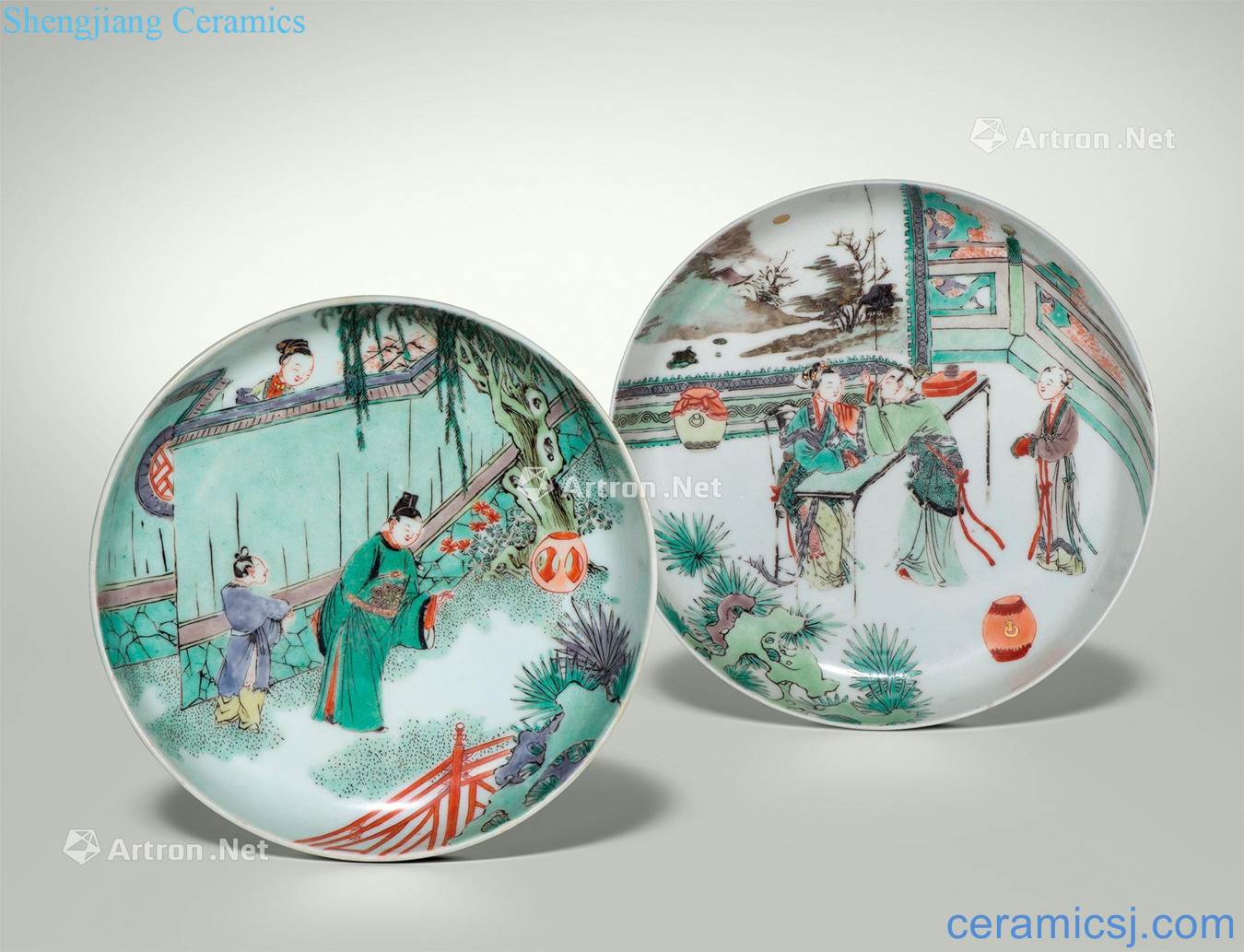 Colorful beauties stories of the reign of emperor kangxi figure platter (a)