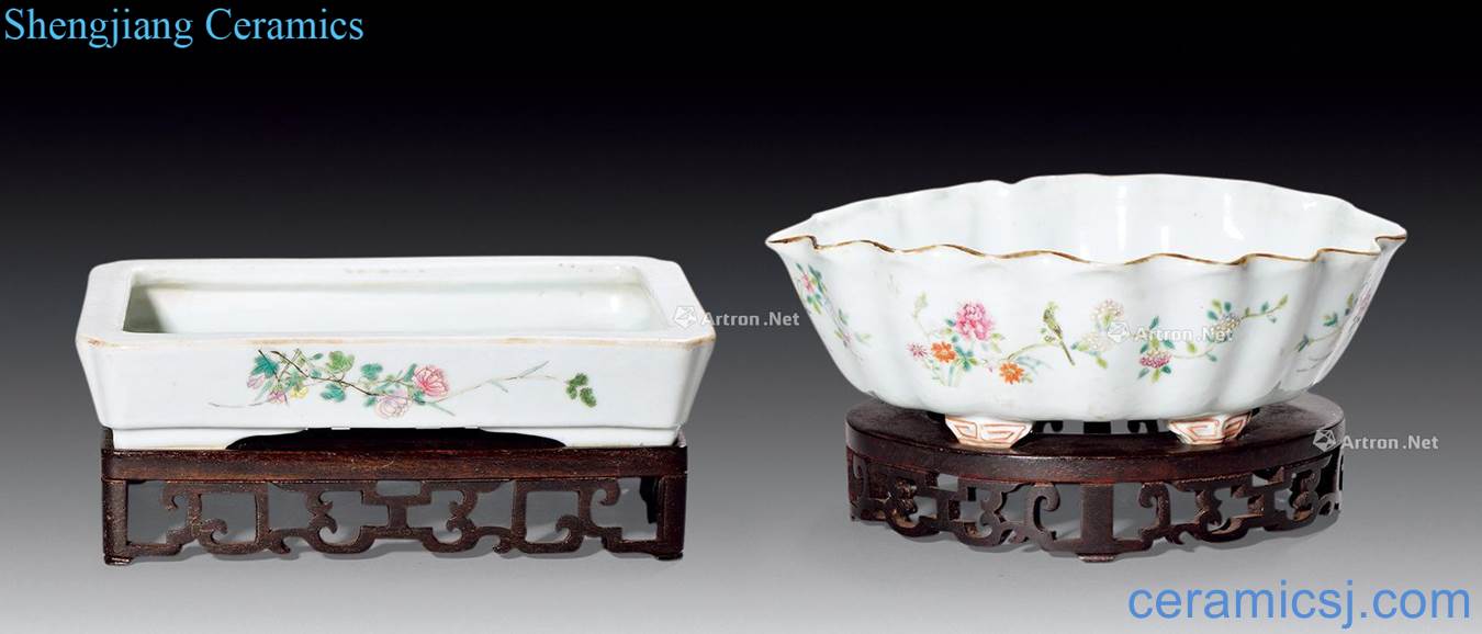 Clear pastel flowers grain narcissus basin (two)