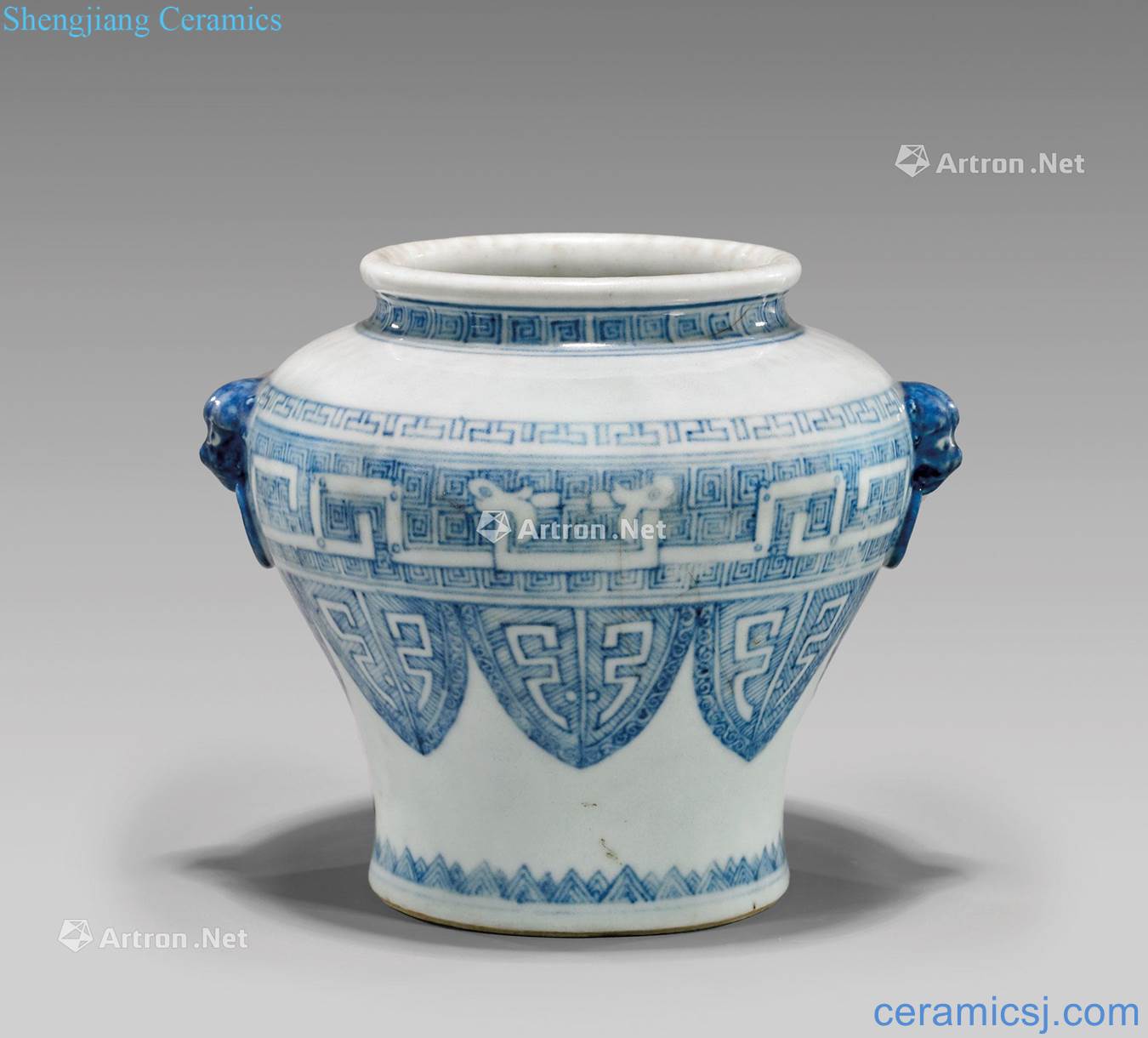 In the eighteenth century Antique blue and white porcelain jar