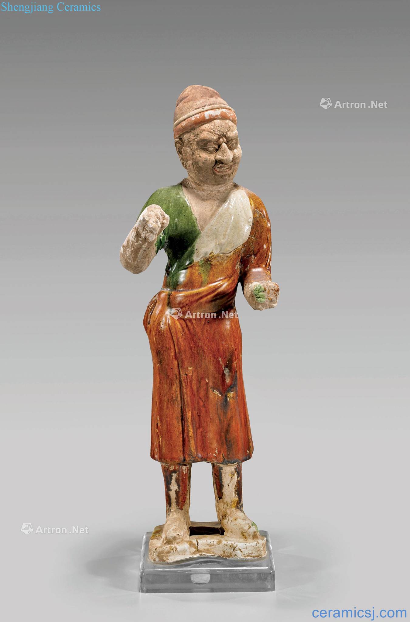 Three-color glazed pottery of tang dynasty, the foreigners like
