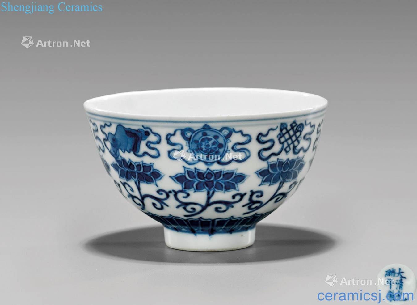 Guangxu years antique blue and white porcelain bowl