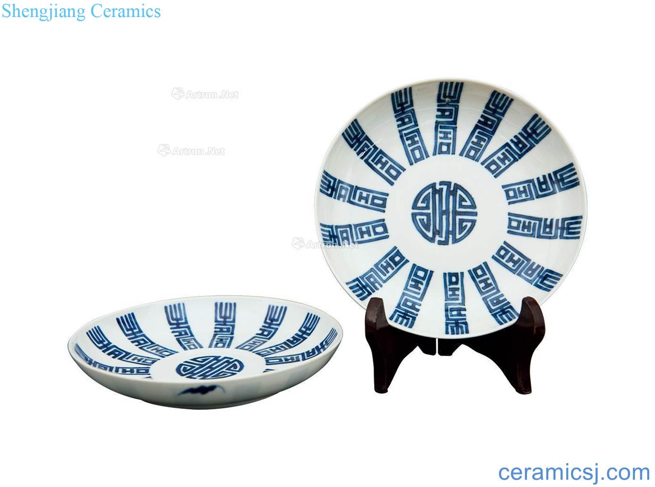 Qing jiaqing Blue and white life of carriage (a)