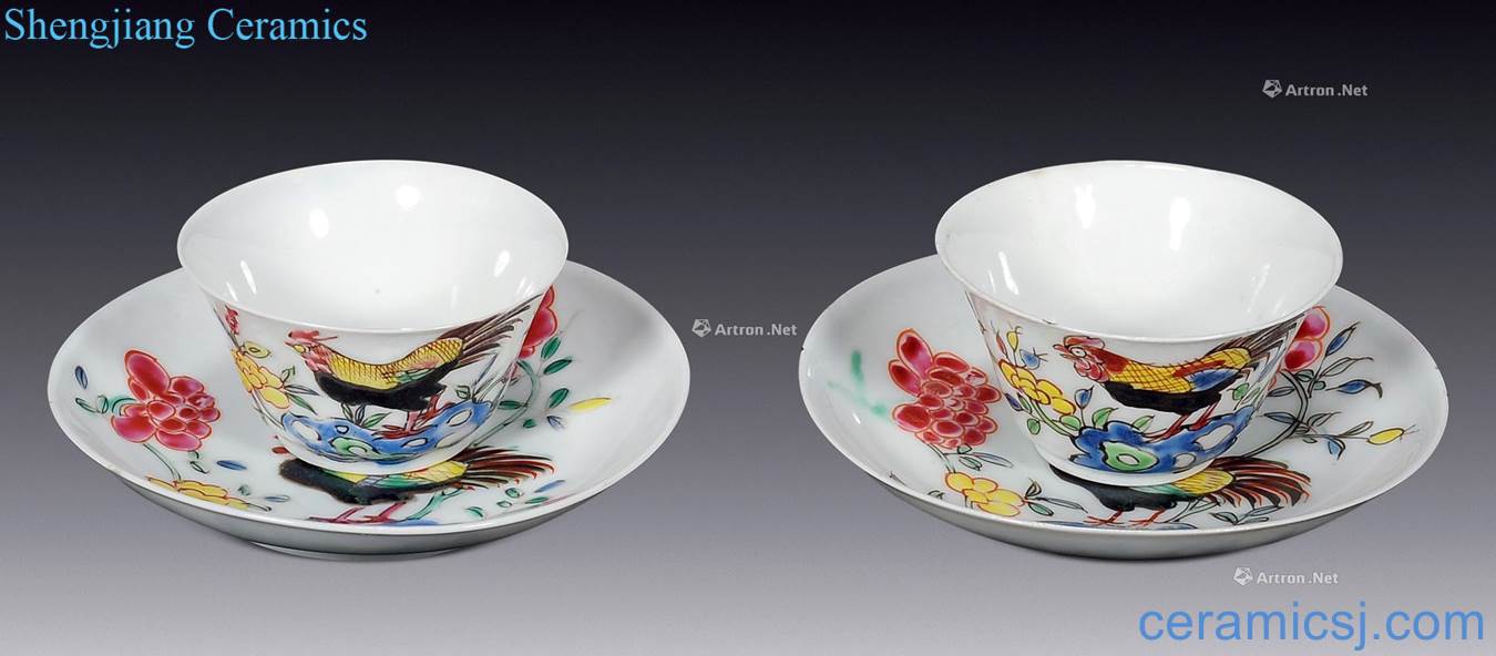 Qing yongzheng pastel promotion cups and saucers (a)