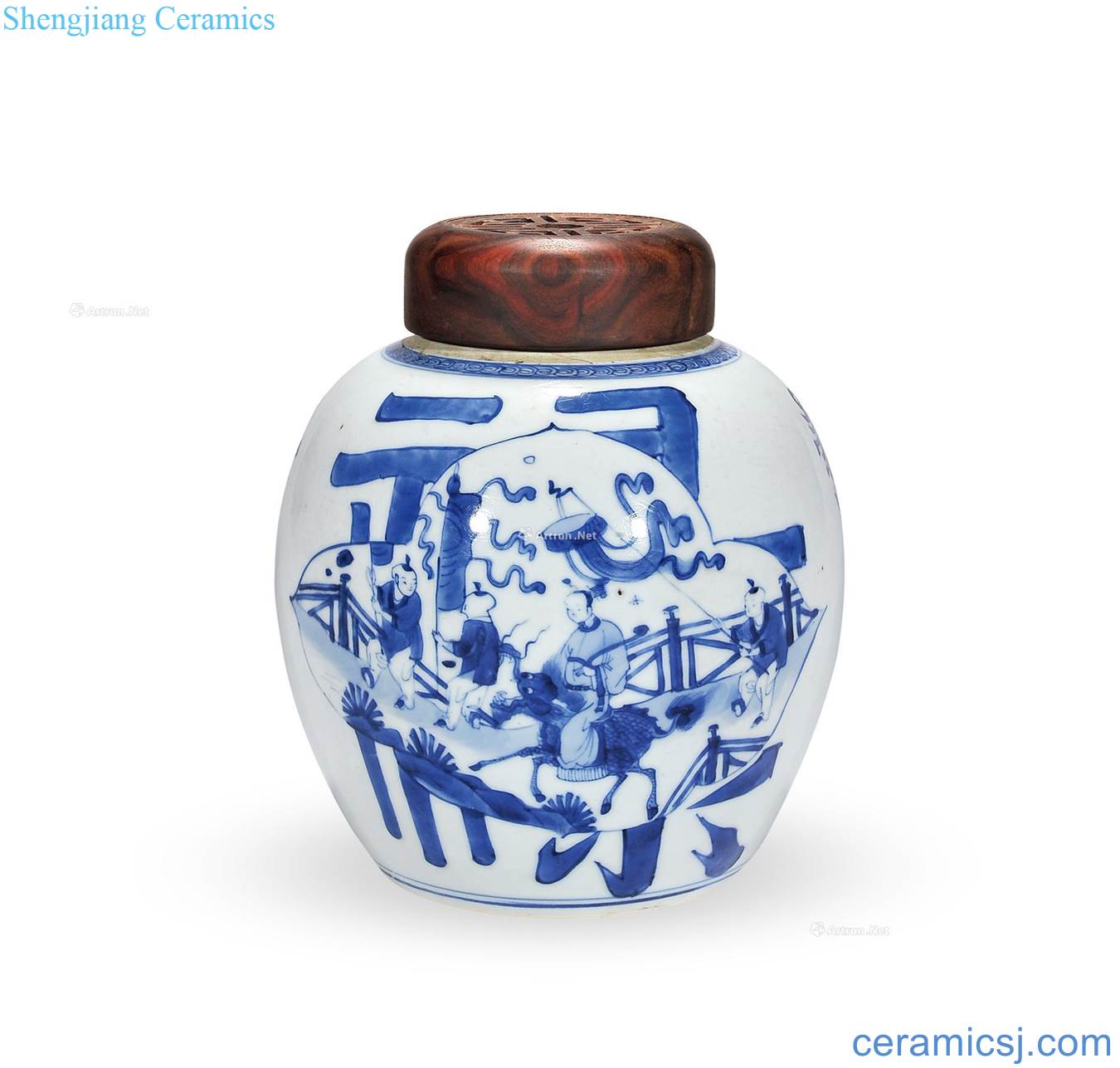 The qing emperor kangxi medallion character canister