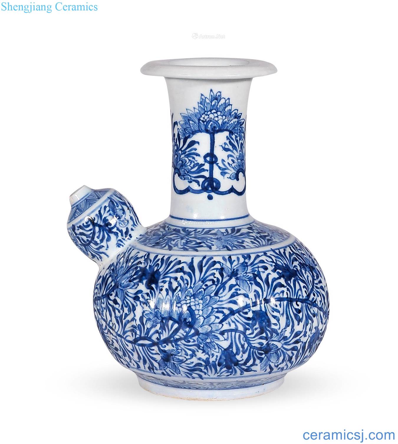 The qing emperor kangxi Blue and white flower grain army