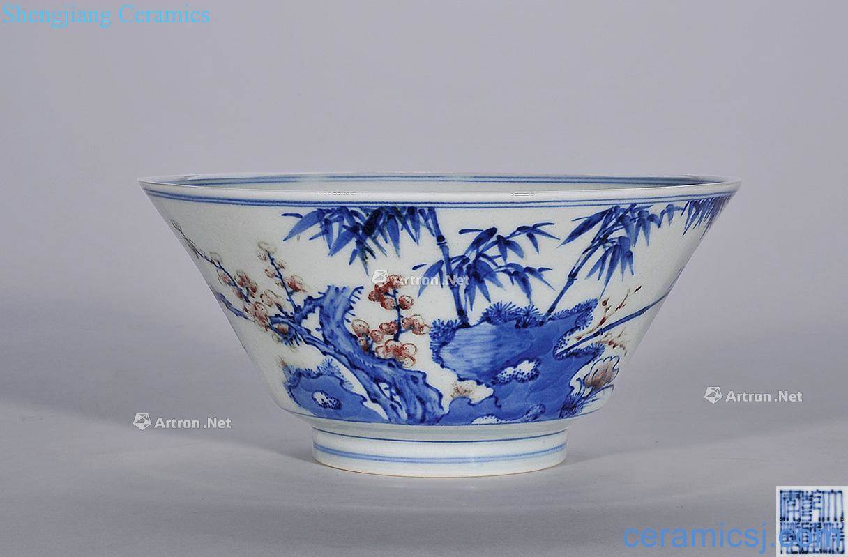Qing qianlong Blue and white youligong bowl