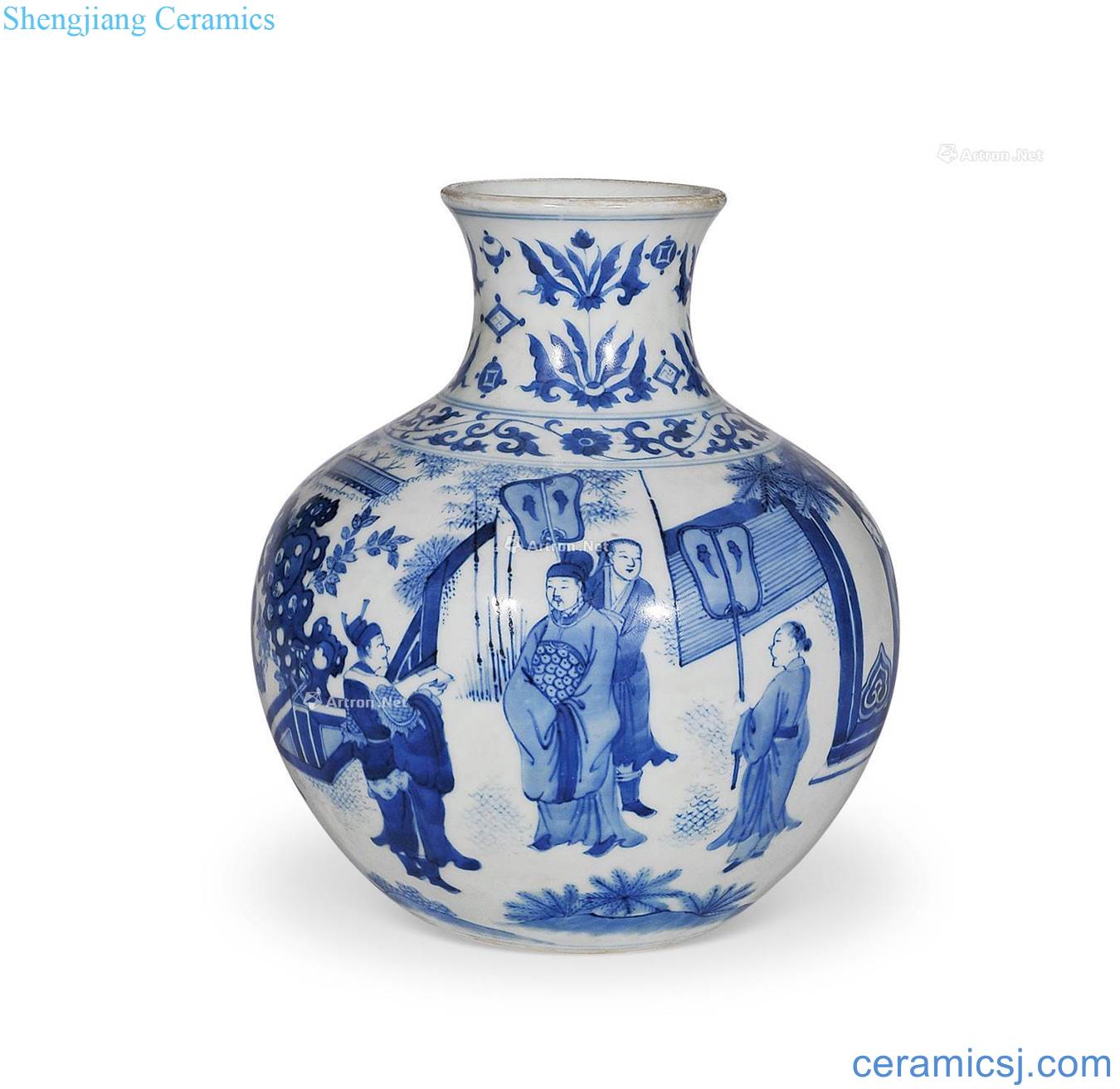 The qing emperor kangxi character lines pomegranate bottles