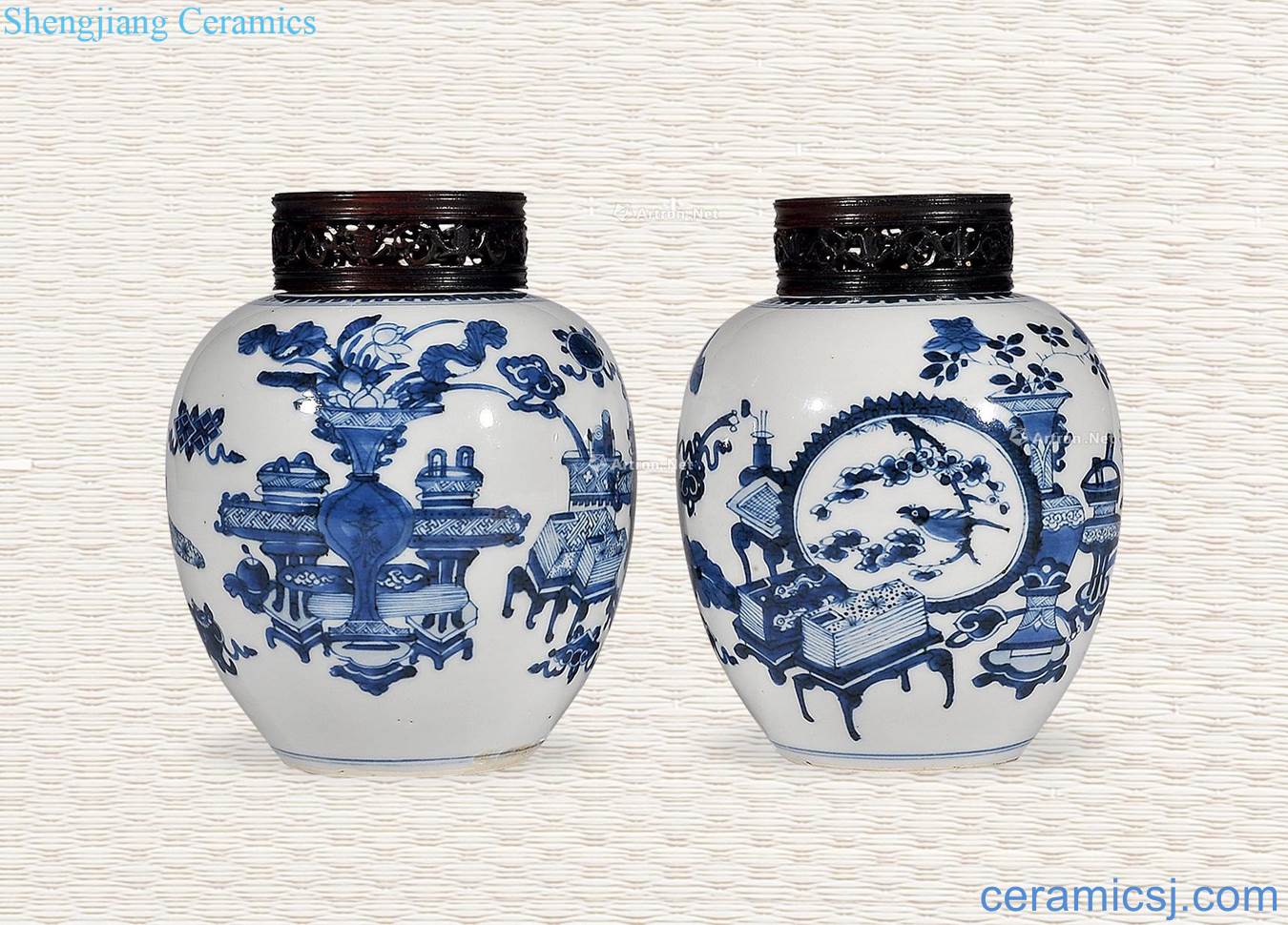 The qing emperor kangxi Antique grain tea canister (a)