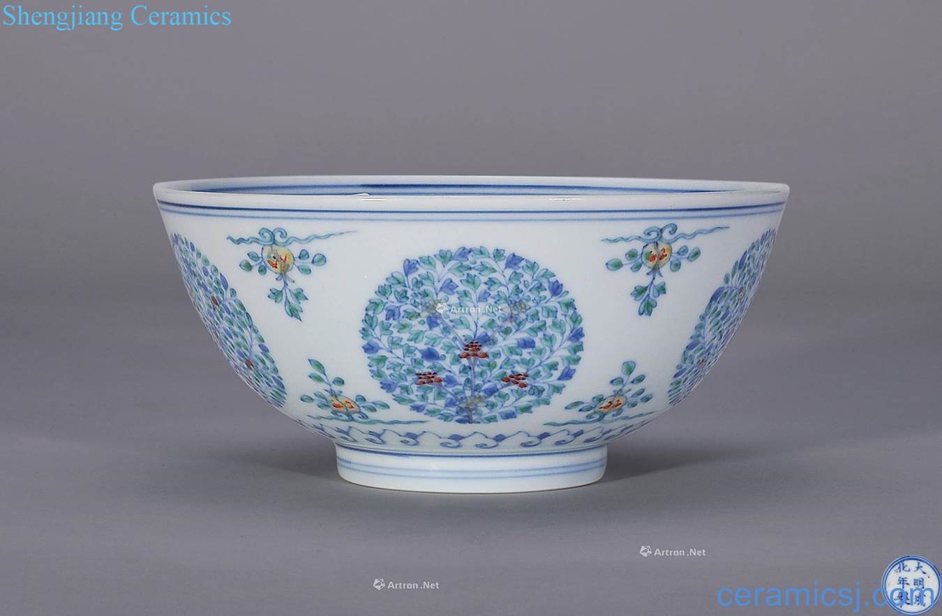 The qing emperor kangxi bucket color flower green-splashed bowls