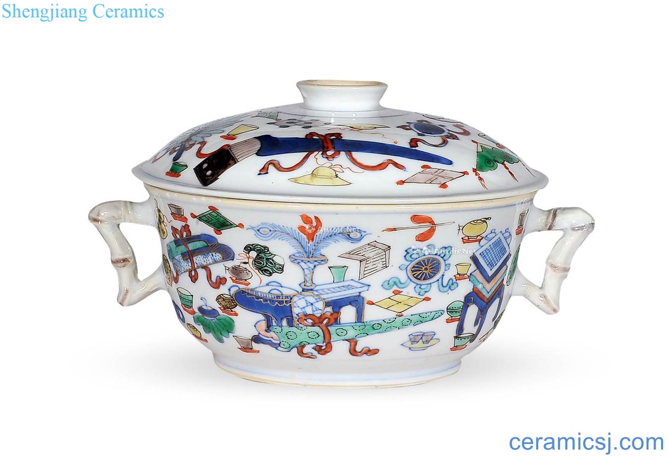 The qing emperor kangxi bucket color antique grain tureen