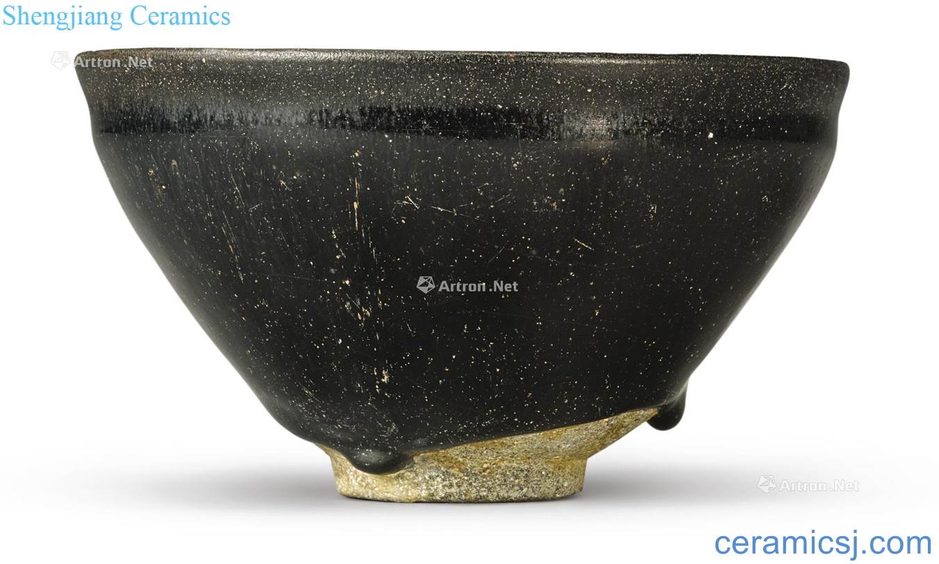 The southern song dynasty To build kilns black glaze TuHao 盌 lines