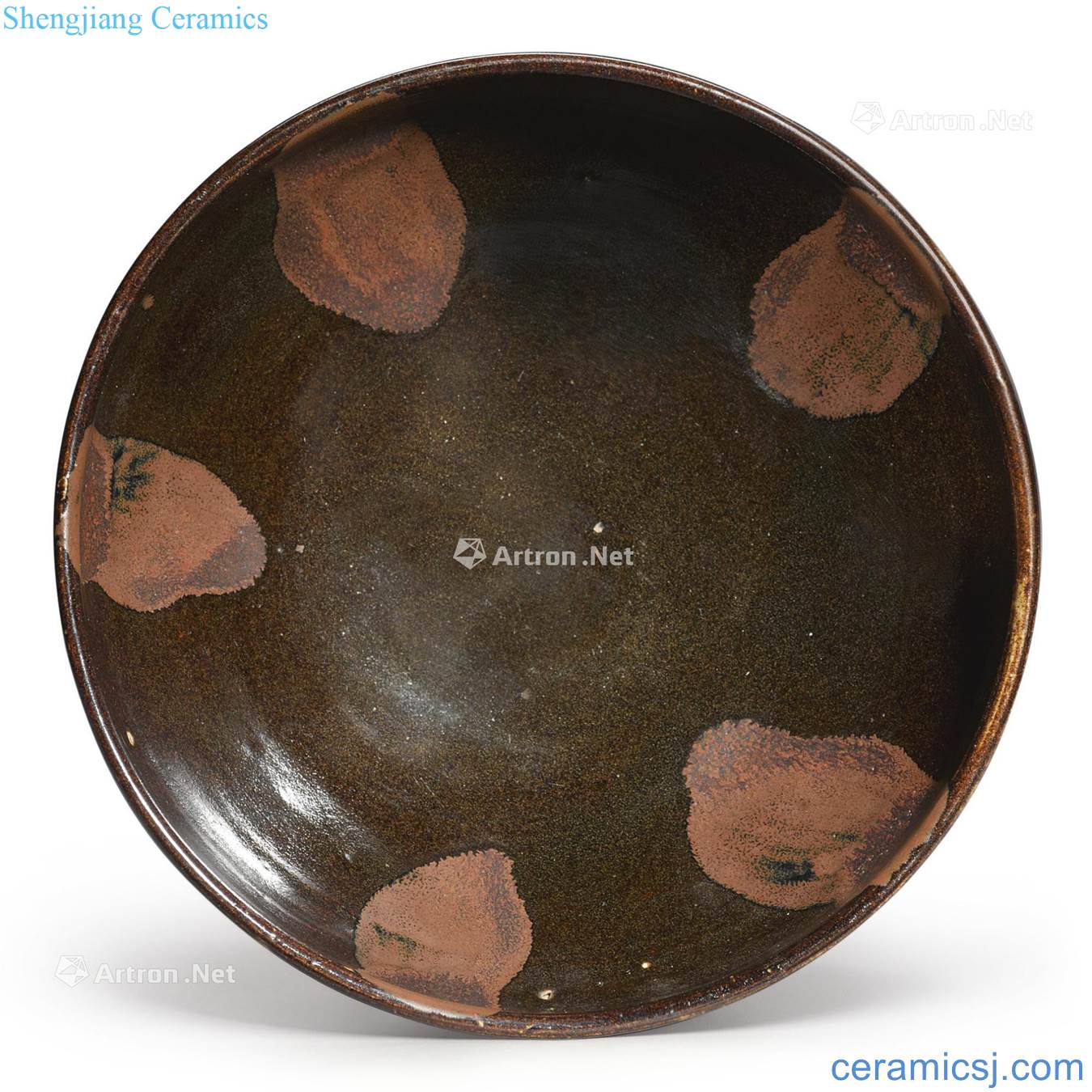Northern song dynasty 盌/gold brown glaze iron rust stain