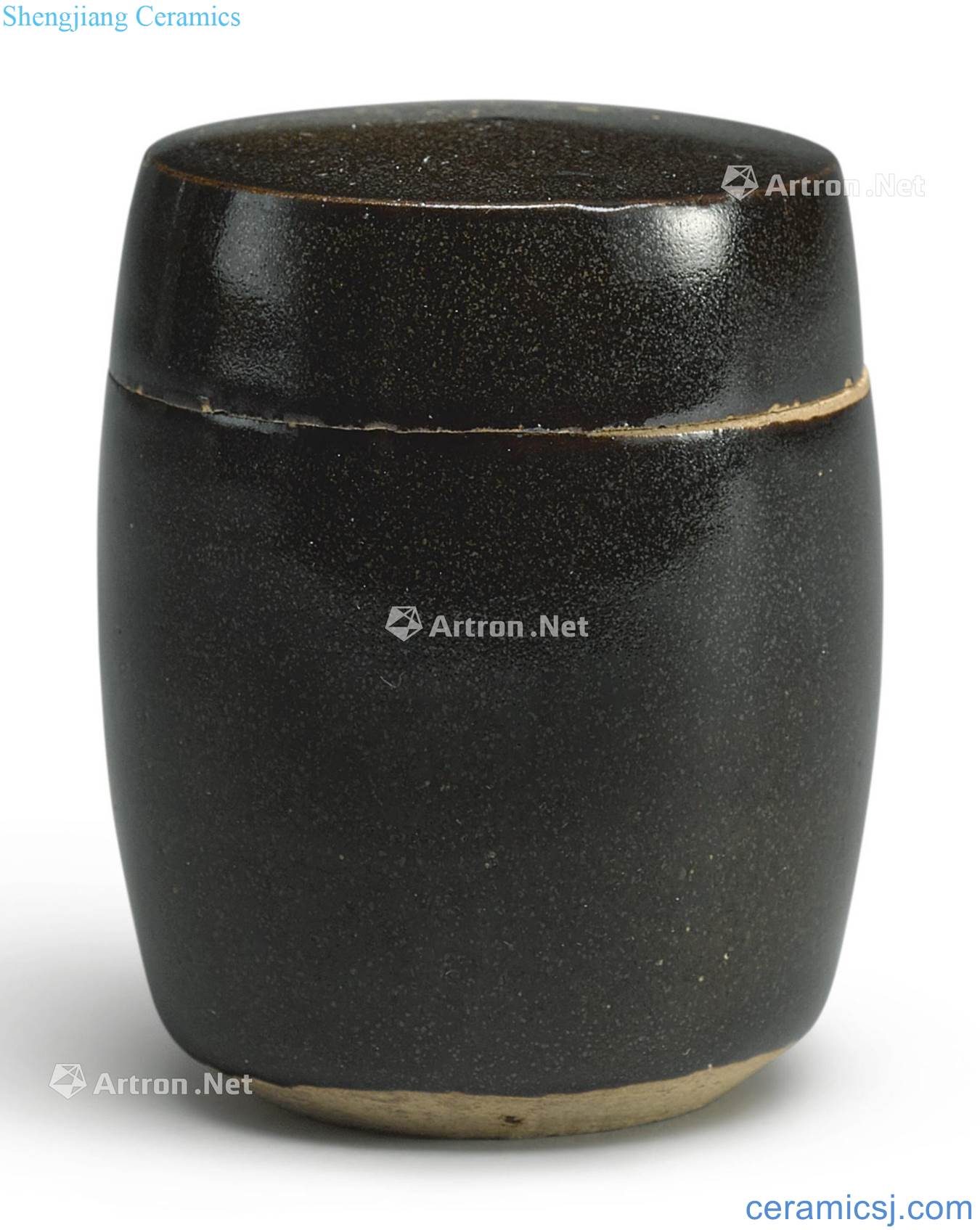 Northern song dynasty/gold magnetic state kiln black glaze tank cap