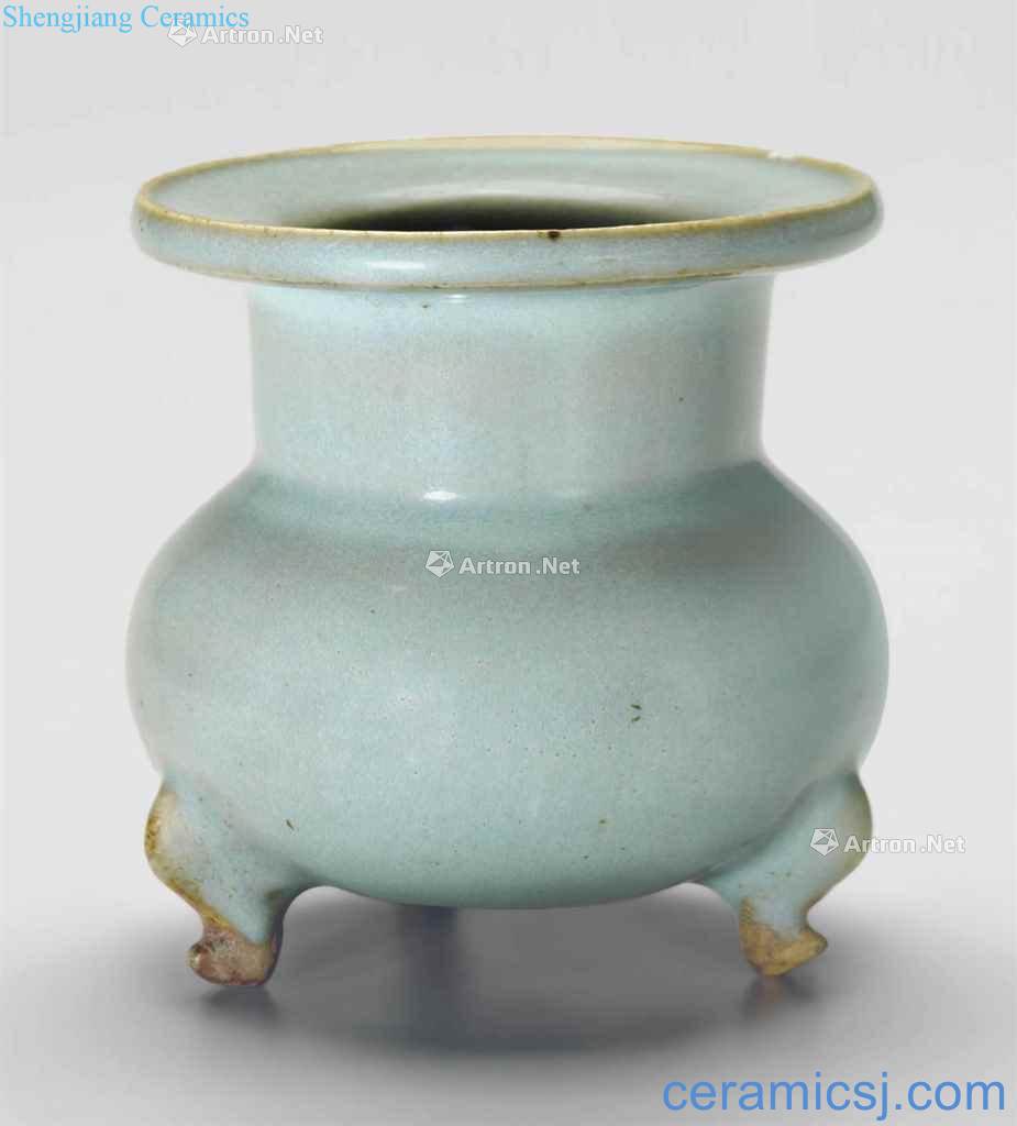 Northern song dynasty/gold The azure glaze three masterpieces furnace