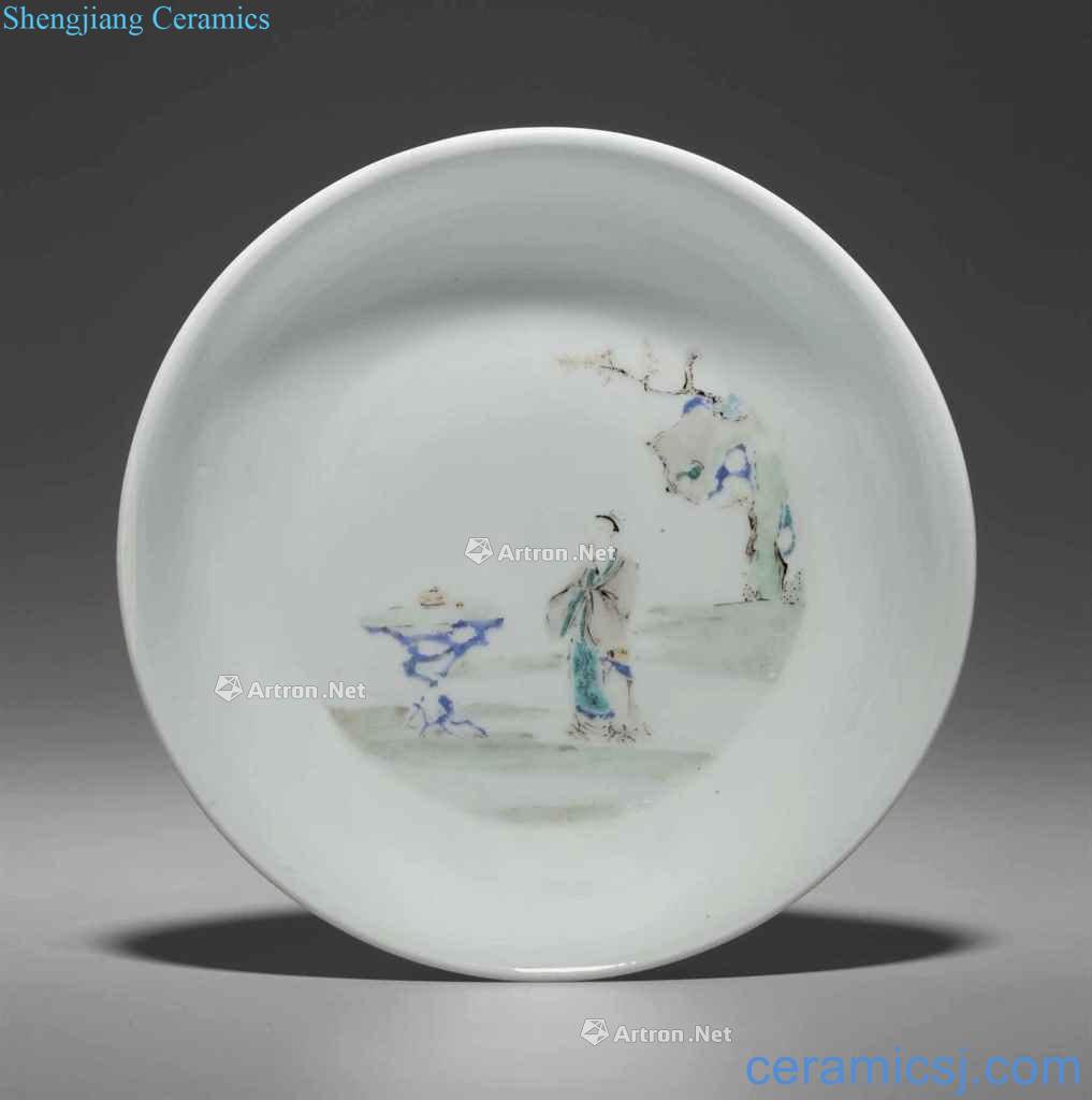 Qing yongzheng pastel Gao Shitu plate