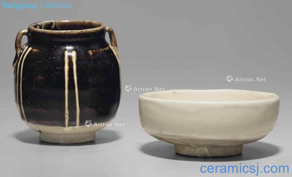 Northern song dynasty/gold magnetic state kiln is black pile of striped tank arhat 盌 craft