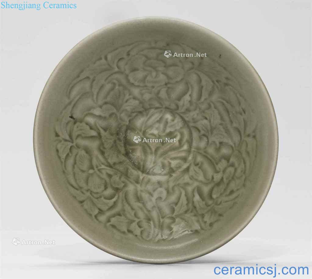 Northern song dynasty/gold Yao state kiln printing 盌 peony pattern