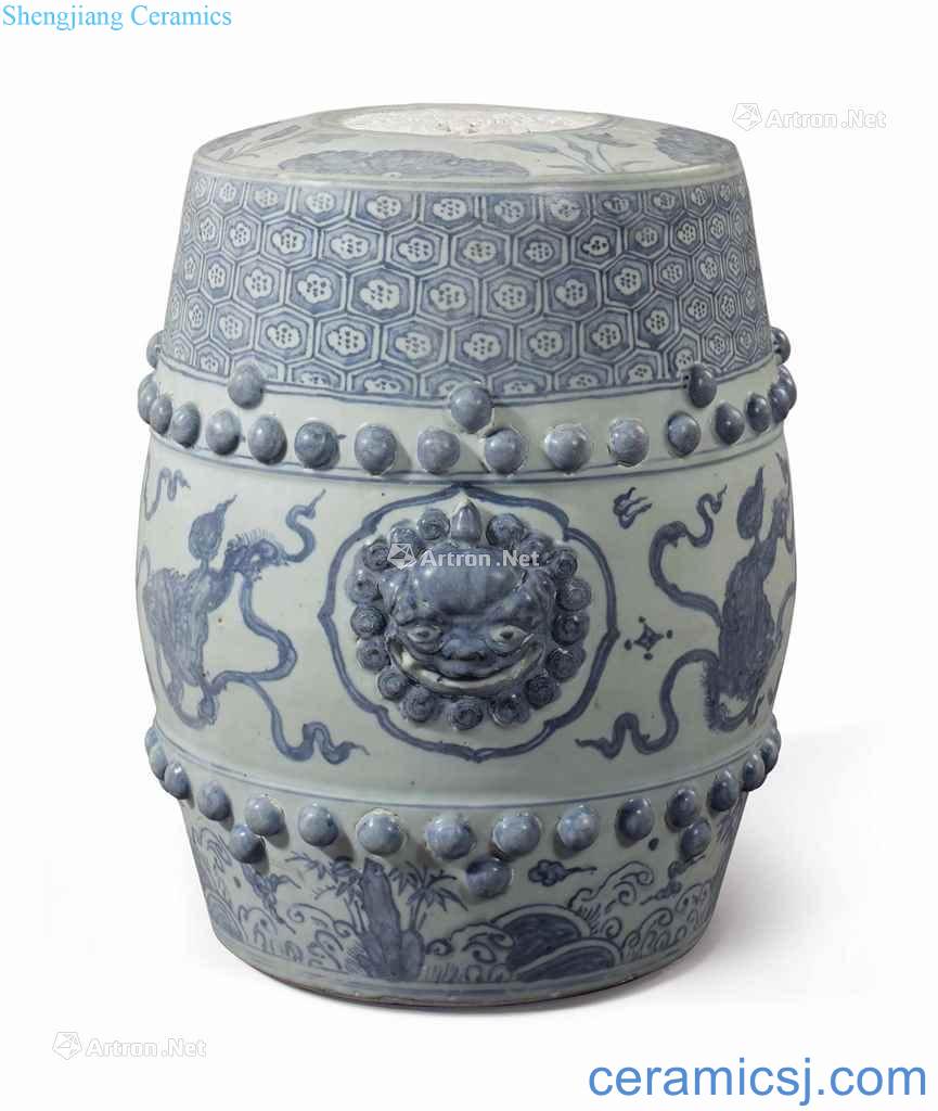 Ming zhengde Blue and white YunLongWen sit mound