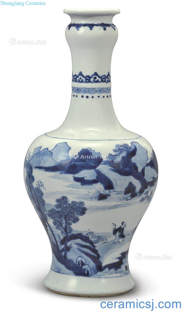 The qing emperor kangxi porcelain medallion with jean figure bottles of friends and relatives