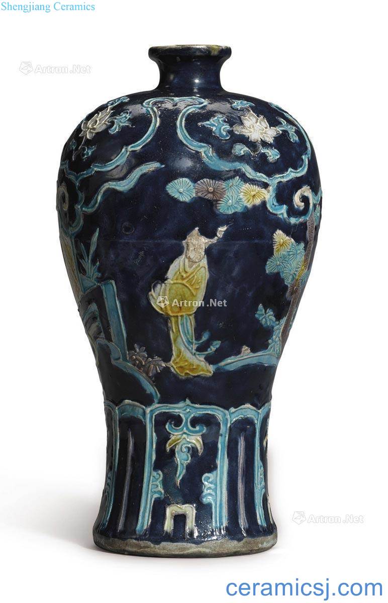 The 16th century Ming Methods China with jean figure mei bottles of friends and relatives
