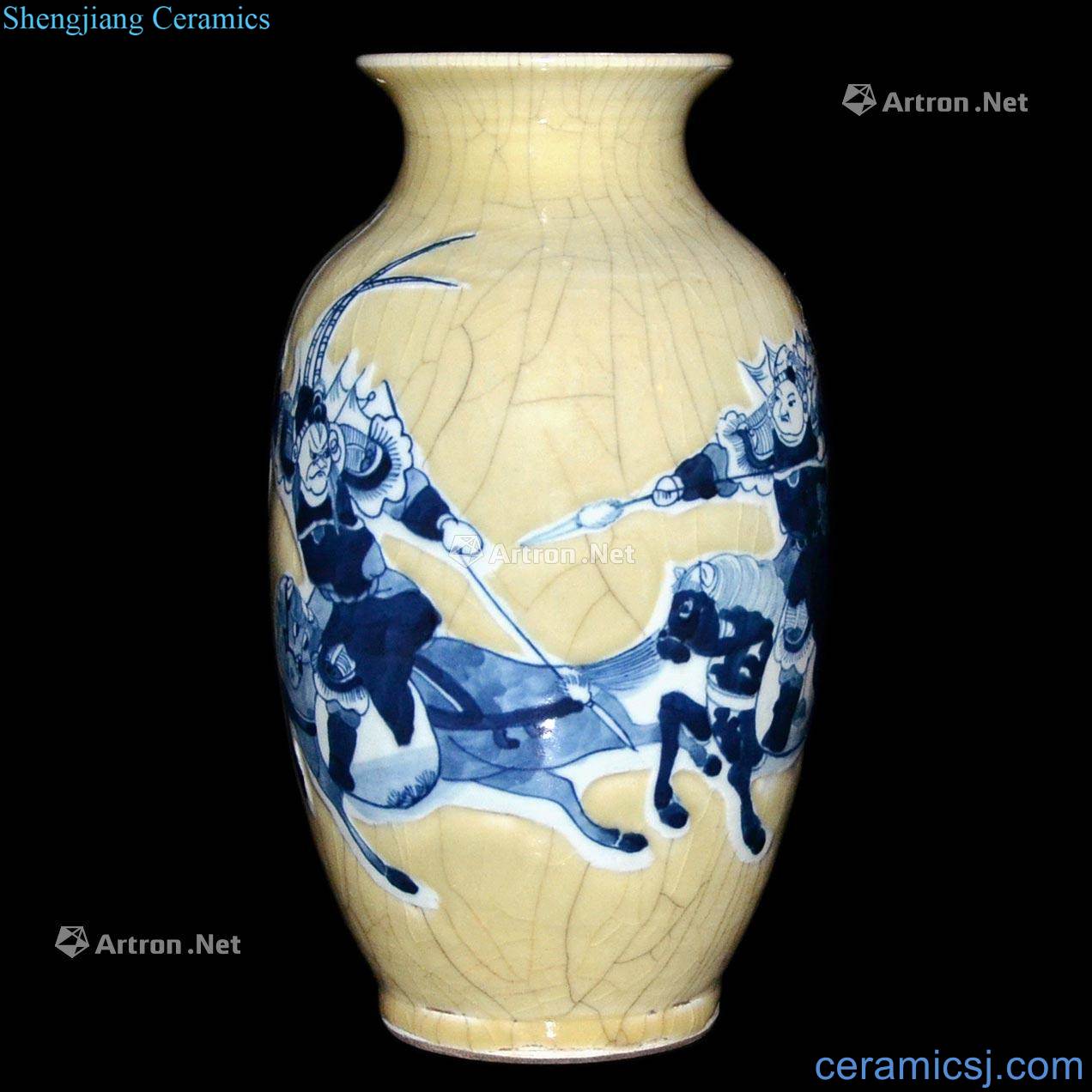 South Korea joseon dynasty 18 to 19 century Porcelain kiln war horses lantern