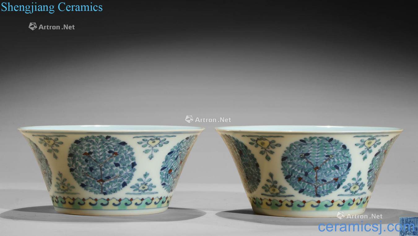 Qing daoguang Kiln bucket color flower bowl (a)