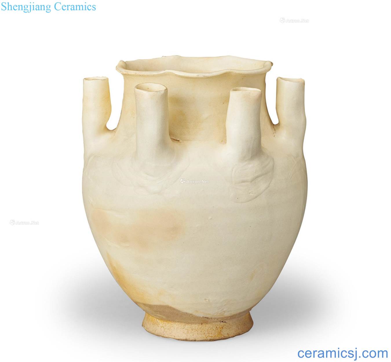 Northern song dynasty magnetic state kiln white glazed porous pot