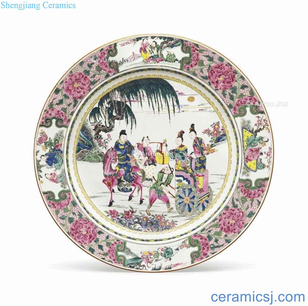 YONGZHENG PERIOD (1723 ~ 1735), A VERY LARGE FAMILLE ROSE DISH