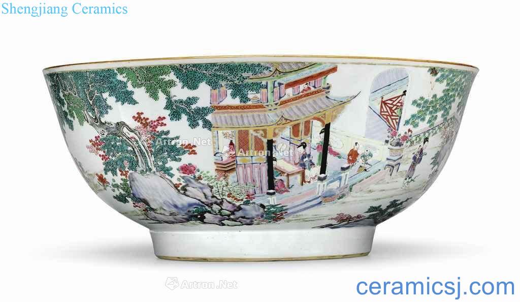 The EARLY QIANLONG PERIOD A LARGE FAMILLE ROSE PUNCHBOWL