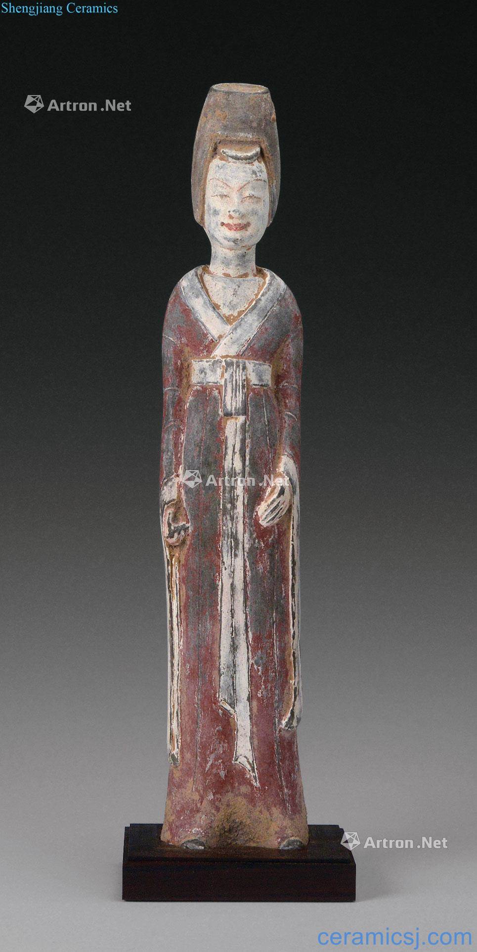 Northern wei dynasty (386-534) is painted pottery figures