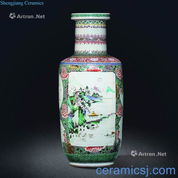 The qing emperor kangxi Colorful landscape pattern were bottles