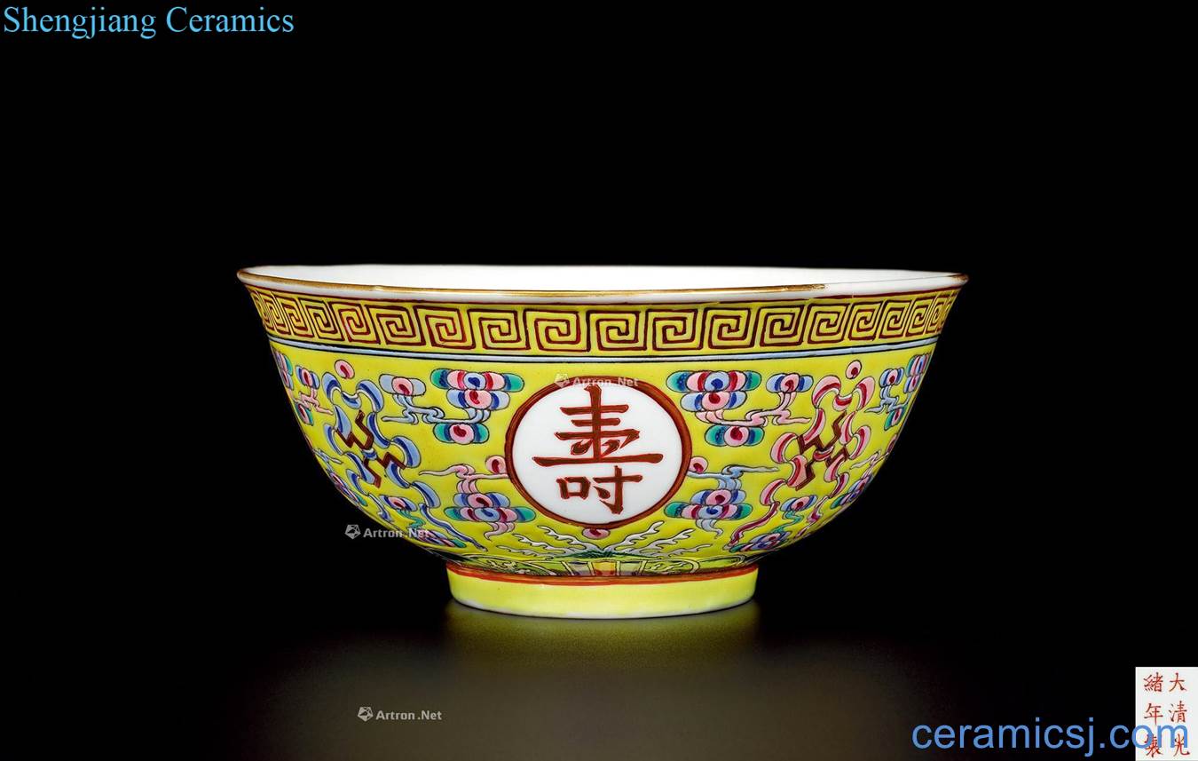 Pastel reign of qing emperor guangxu stays green-splashed bowls