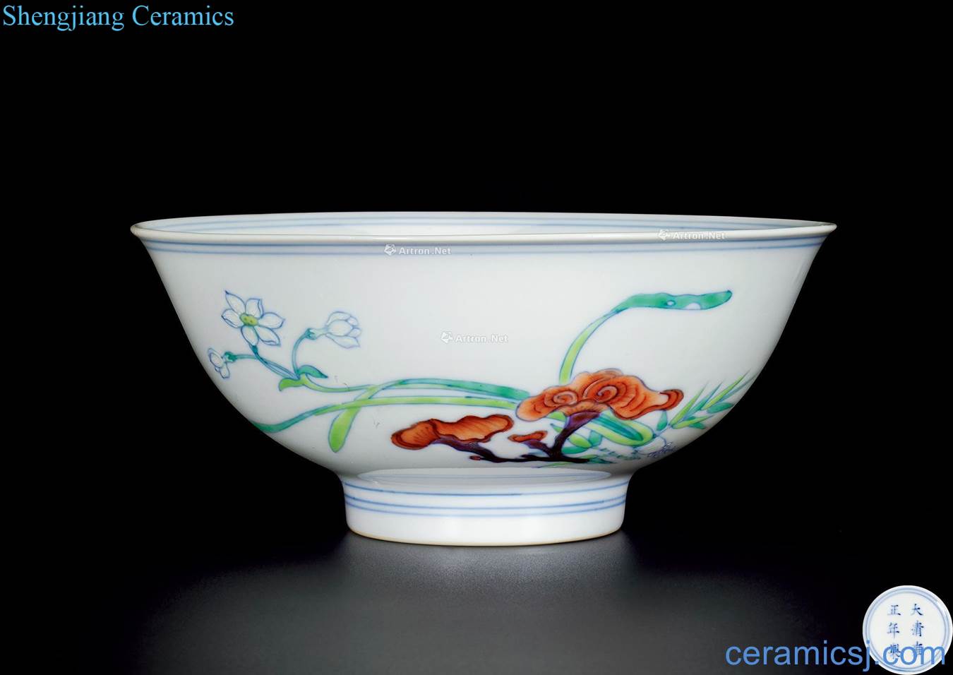 Qing yongzheng dou ling xian birthday grain bowl