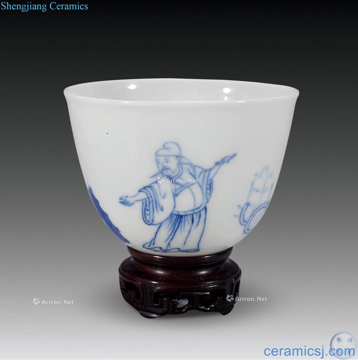 The qing emperor kangxi thin tire light tracing MiFei stone cup