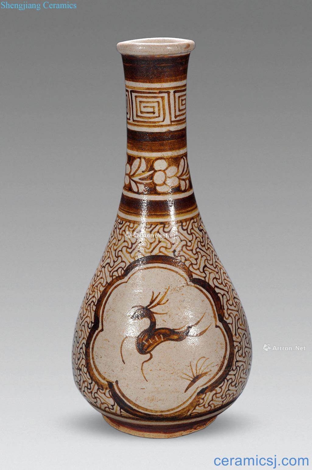 The southern song dynasty Jizhou kiln brown deer lines gall bladder