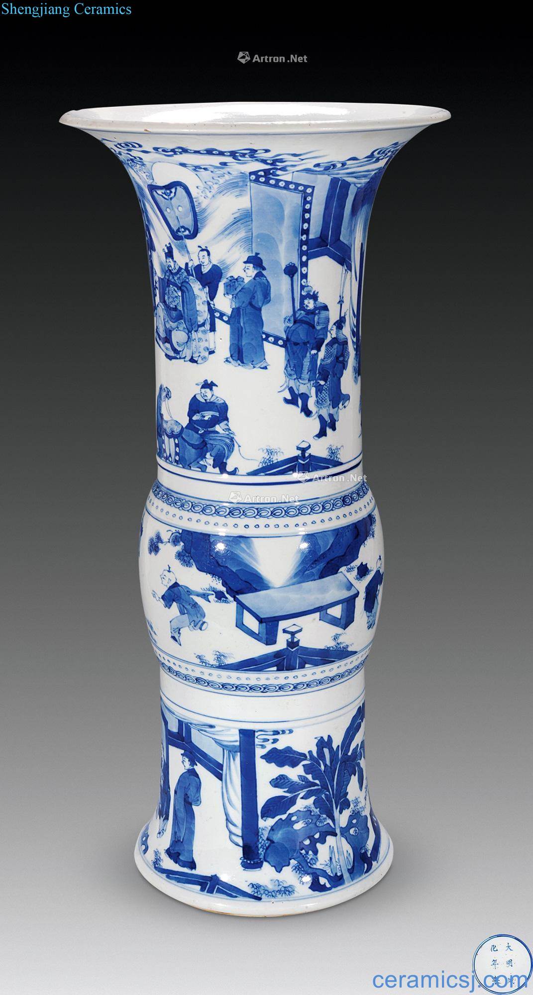 Stories of the qing emperor kangxi porcelain vase with baby play