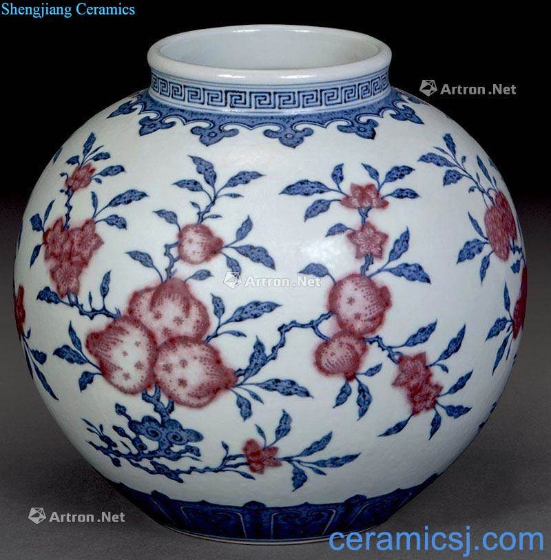 Qing dynasty blue-and-white youligong three cans