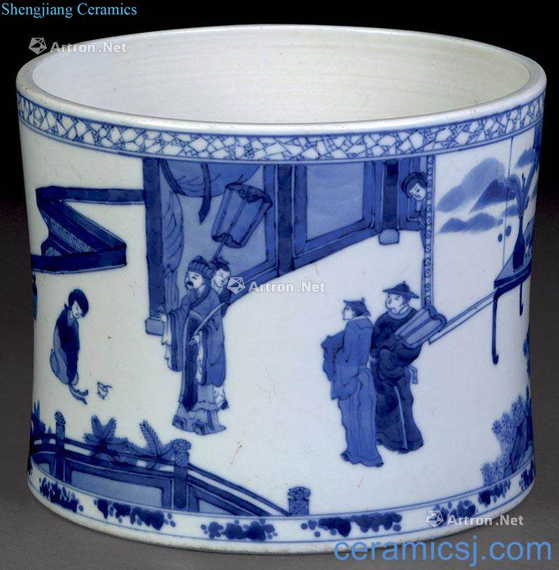 Qing porcelain brush pot